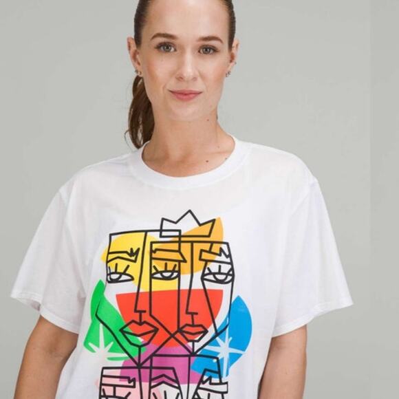 Lululemon All Yours Cotton T-Shirt Pride size 6 - Picture 6 of 9